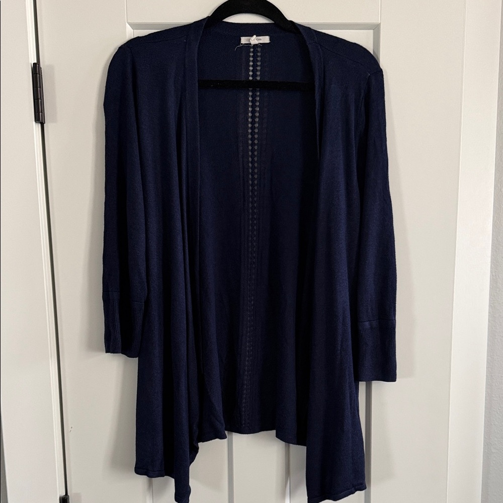 Maurices Deep Blue Open Front Cardigan